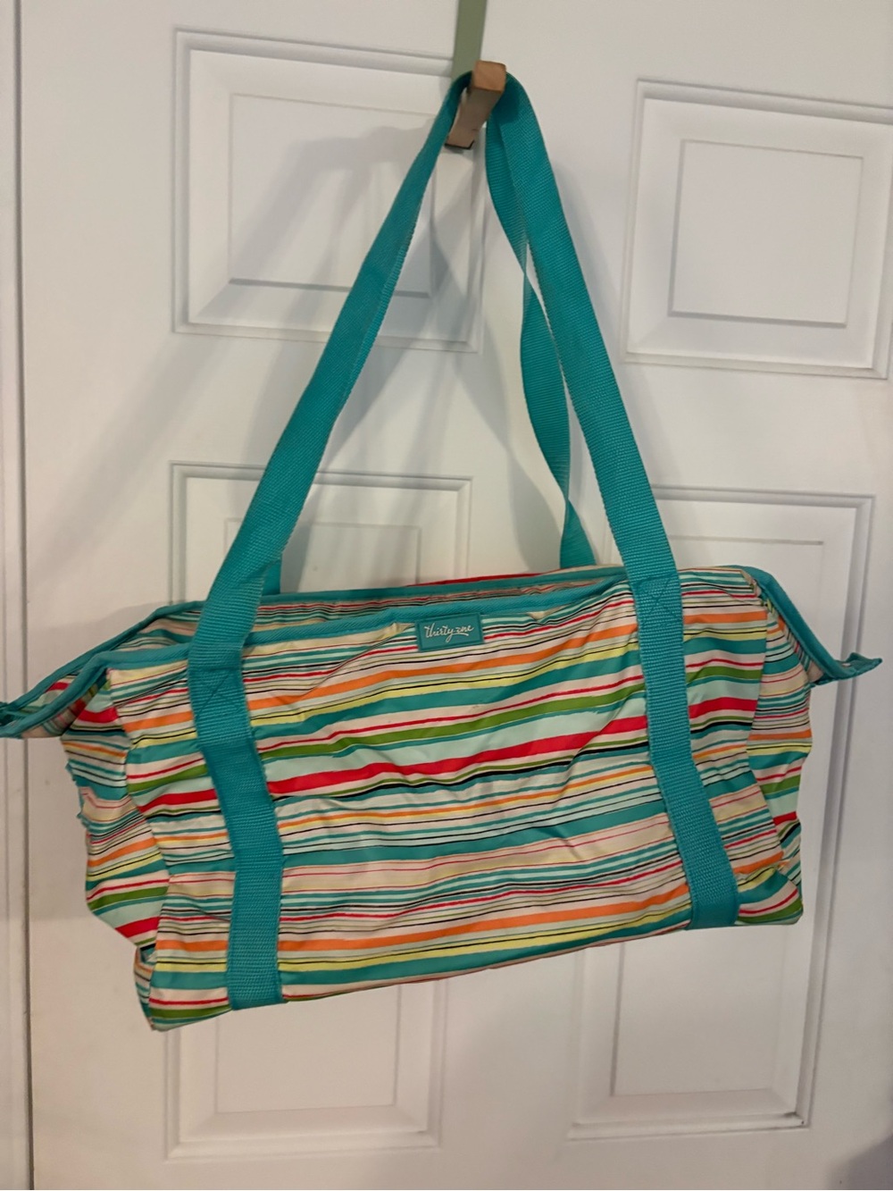 Thirty-one Teal Multi-Stripe Thermal Bag